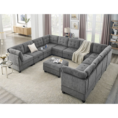 Modular Sectional Sofa With Diy Combination And Storage