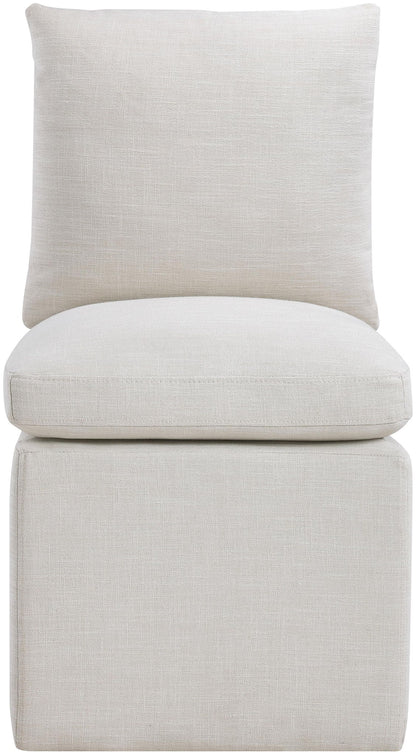 Nelori - Linen Textured Performance Fabric Upholstered Dining Chair (Set of 2)