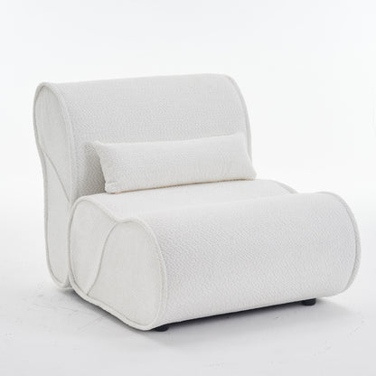 Soft Pellet Velvet Recliner, Comfortable Lounge Chair With Waist Pack Padding, Modern Design, Ideal For Living Room