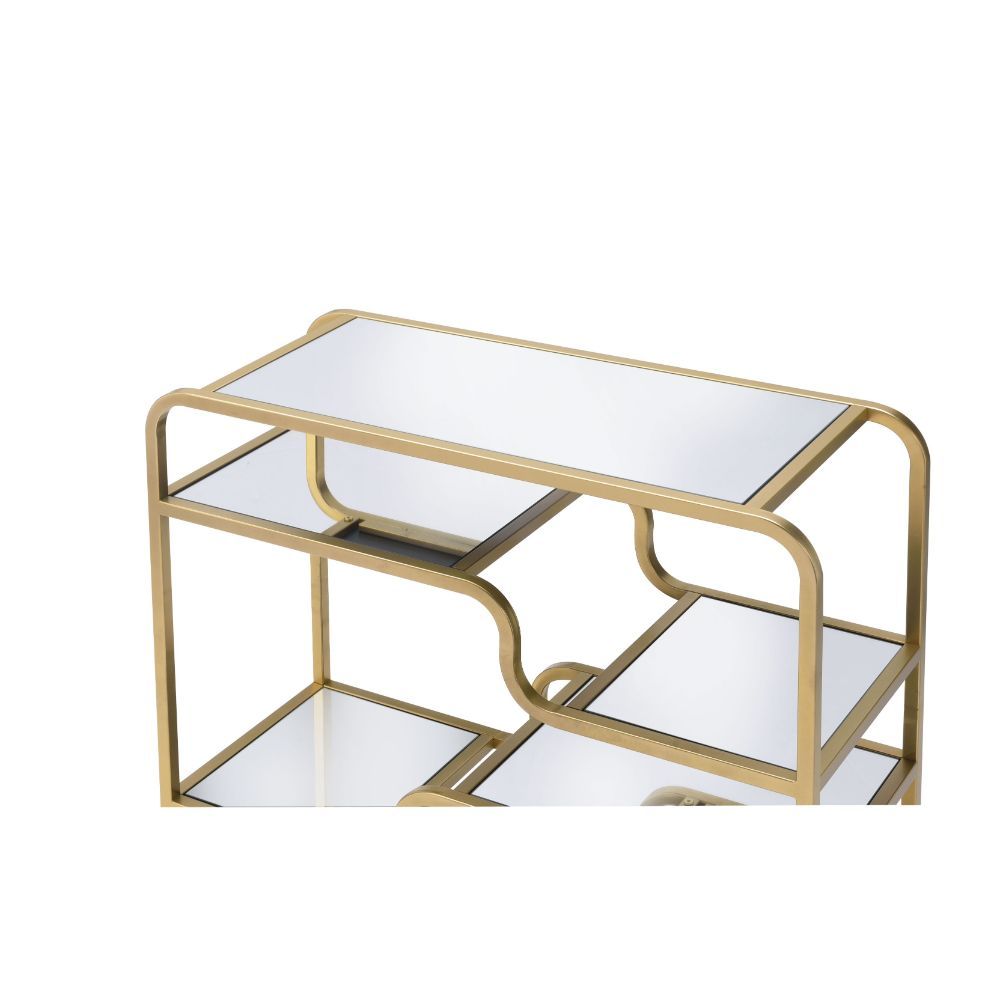 Astrid - Sofa Table - Mirrored & Gold