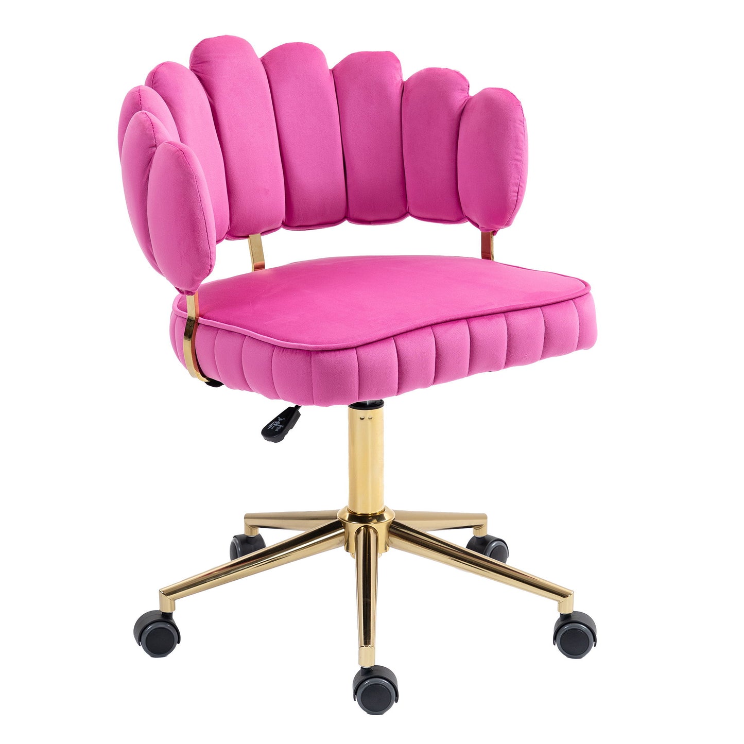 Modern Velvet Home Office Desk Chair With Adjustable Height And Swivel Wheels