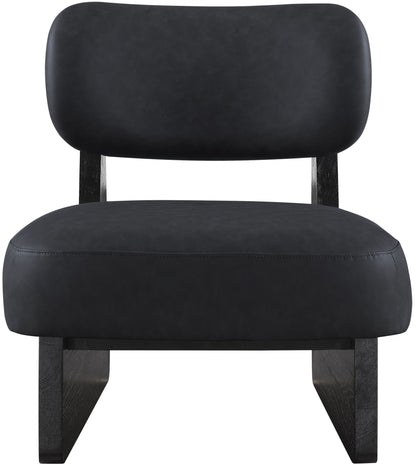 Vetra - Vegan Leather Upholstered Accent Chair With Black Base