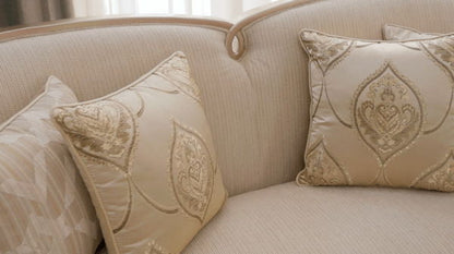 HD-7005 - Loveseat - Beige / Gold