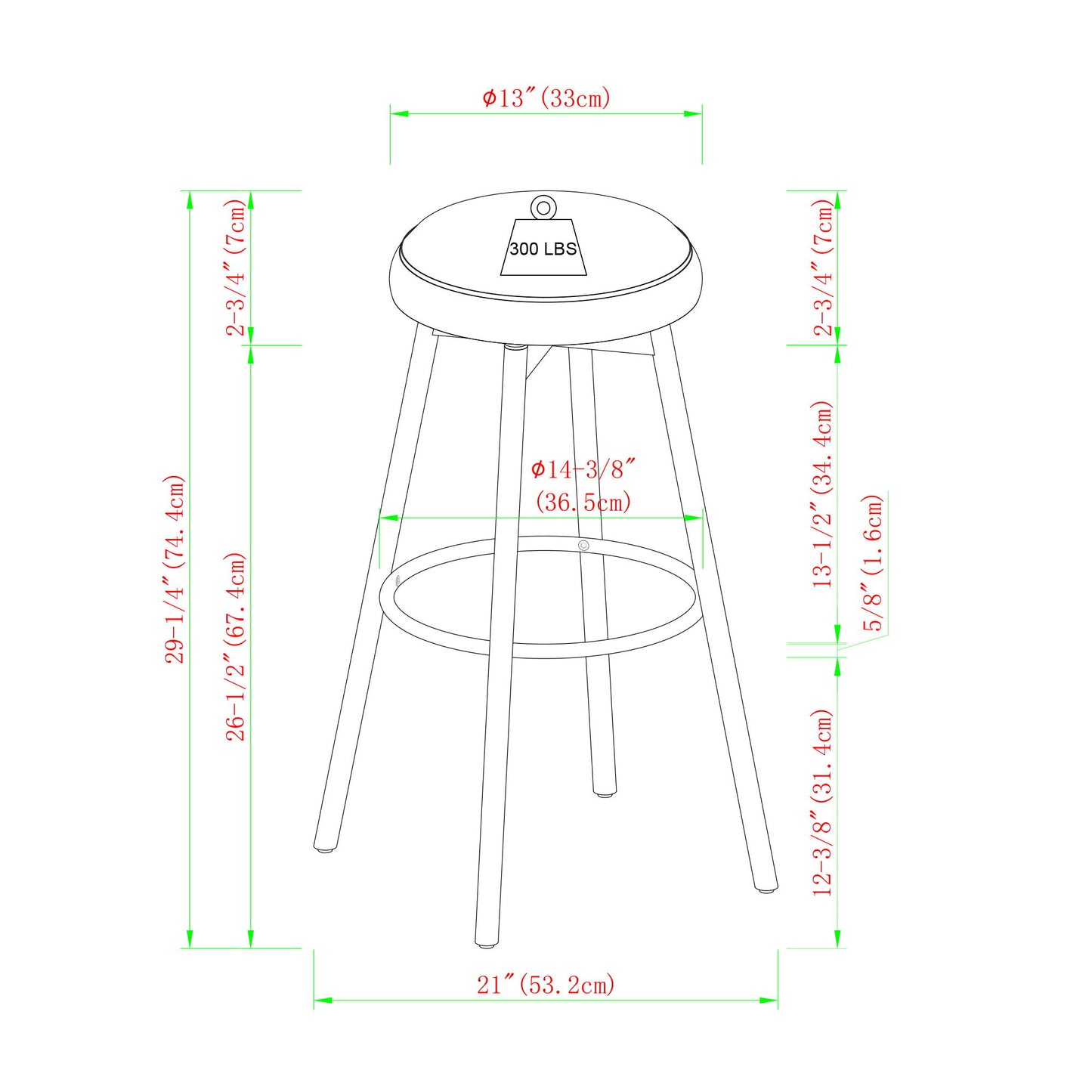 Echoize - Bar Stool - Emerald