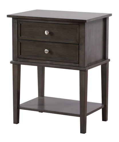 Vibrant Contemporary Nightstand - Gray