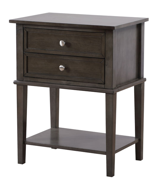 Vibrant Contemporary Nightstand - Gray