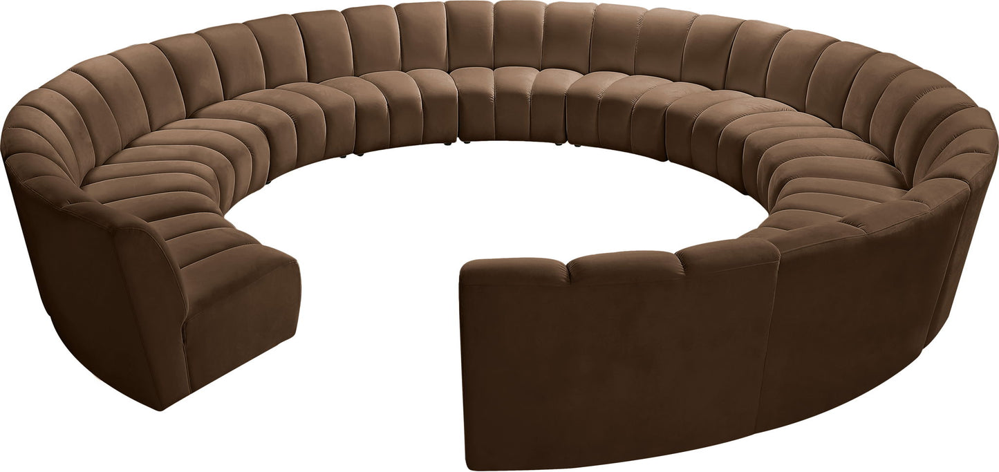Infinity - 12 Piece Velvet Modular Sectional