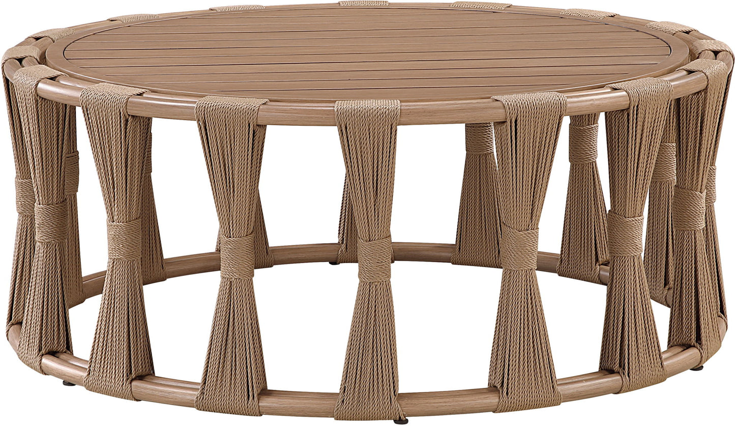 San Pietro - Aluminum Outdoor Patio Coffee Table - Natural