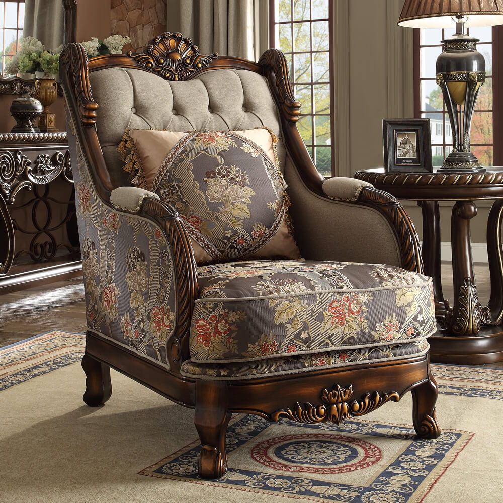 HD-1623 - 3 Piece Sofa Set - Mohagany