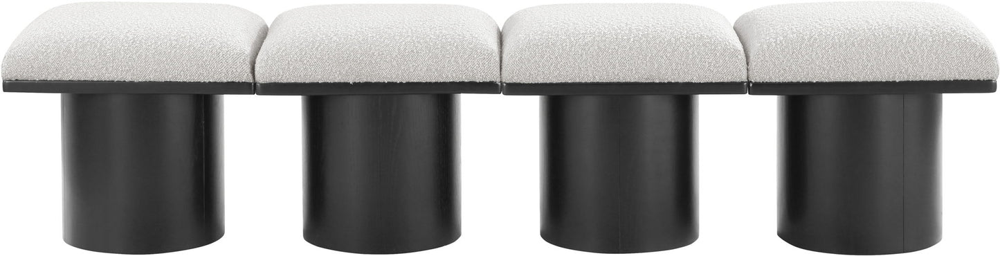 Pavilion - 4 Piece Modular Bench With Black Base