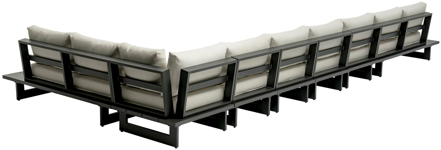 Maldives - 7 Piece Water Resistant Outdoor Patio Modular Sectional With Gray Base