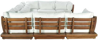 Mirella - 8 Piece Water Resistant Fabric Upholstered Outdoor Patio Modular Sectional