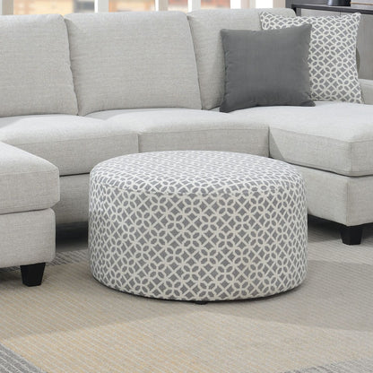 Round Ottoman - Gray