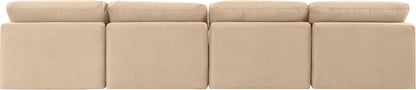 Indulge - Velvet 4 Seat Modular Armless Sofa