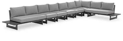 Maldives - 7 Piece Water Resistant Outdoor Patio Modular Sectional With Gray Base