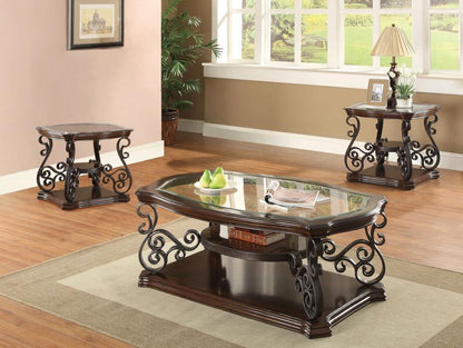 Laney - Glass Top Coffee And End Table Set