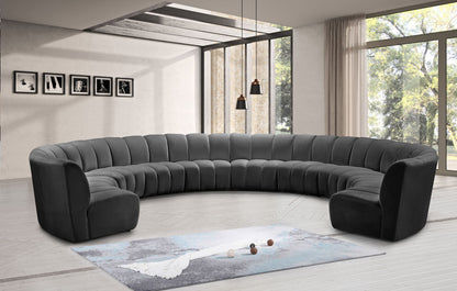 Infinity - 10 Piece Velvet Modular Sectional