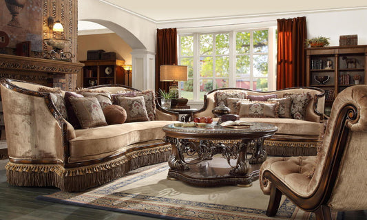 HD-1631 - 3 Piece Sofa Set - Antique Brown