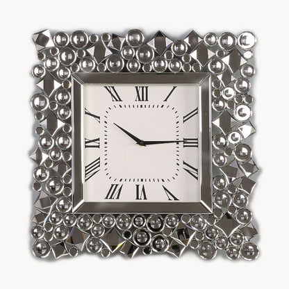 Kachina - 19" Wall Clock - Mirrored & Faux Gems