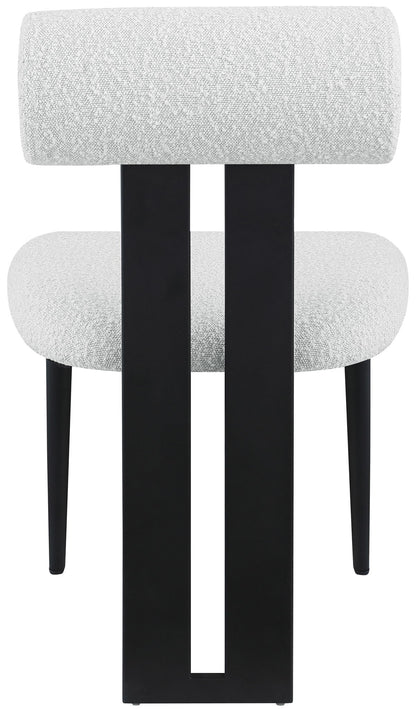 Dario - Boucle Dining Chair With Black Frame (Set of 2)