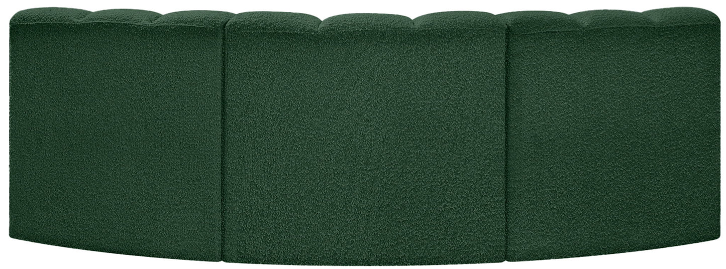 Arc - Boucle Fabric 3 Piece Modular Corner Sofa