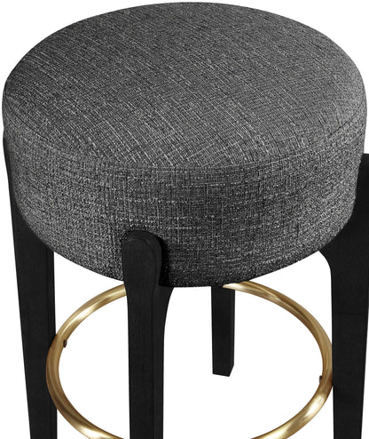 Torino - Backless Counter Stool With Brushed Black Base (Set of 2)