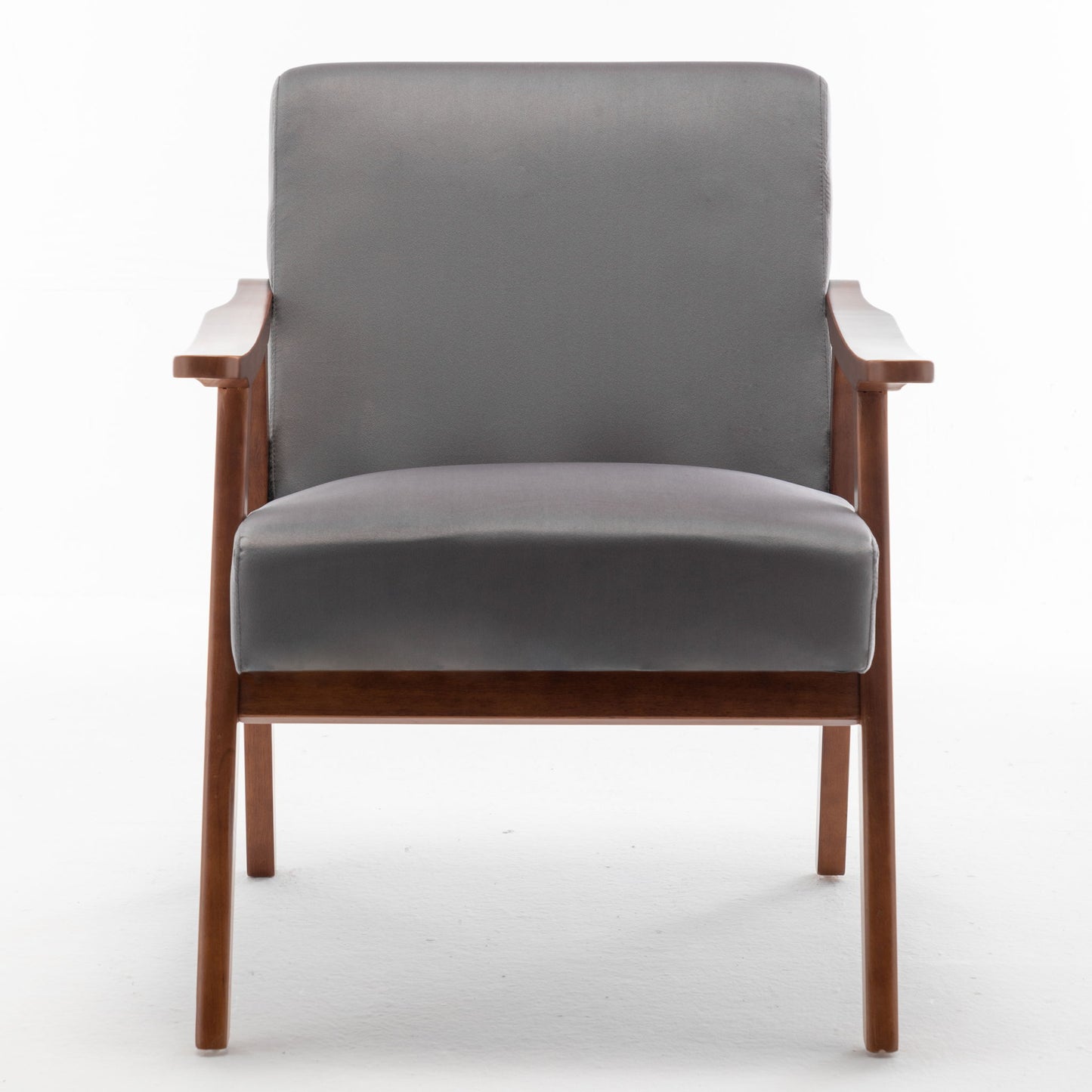 Accent Chair, Classic Mid Century Modern For Extra Seating - Gray