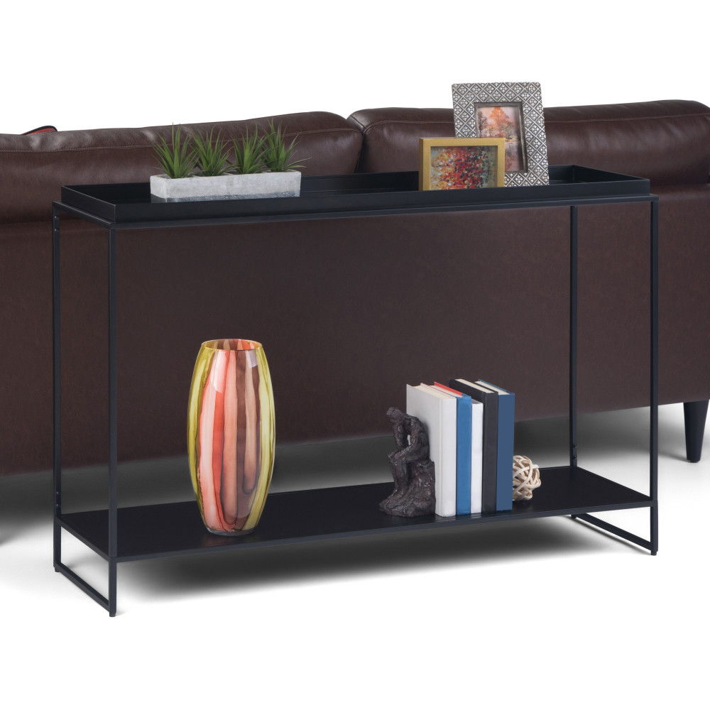 Garner - Tray Top Console Table - Black