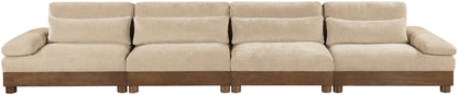 Turin - Chenille Fabric Upholstered Modular Sectional - Beige