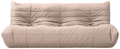 Relax - Vegan Leather 77.75" Upholstered Sofa - Tan