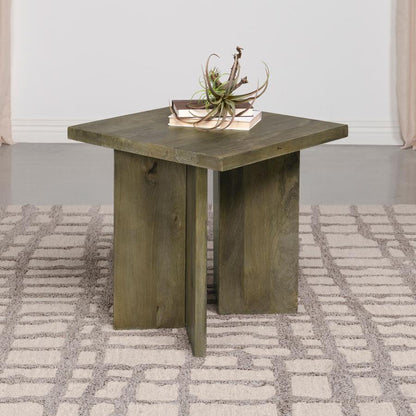 Andando - Square Solid Wood End Table - Mango Brown
