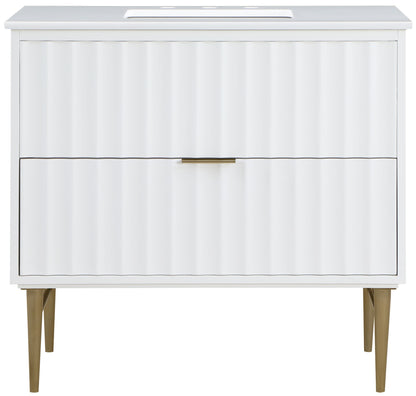 Modernist - Bathroom Vanity With Gold Legs