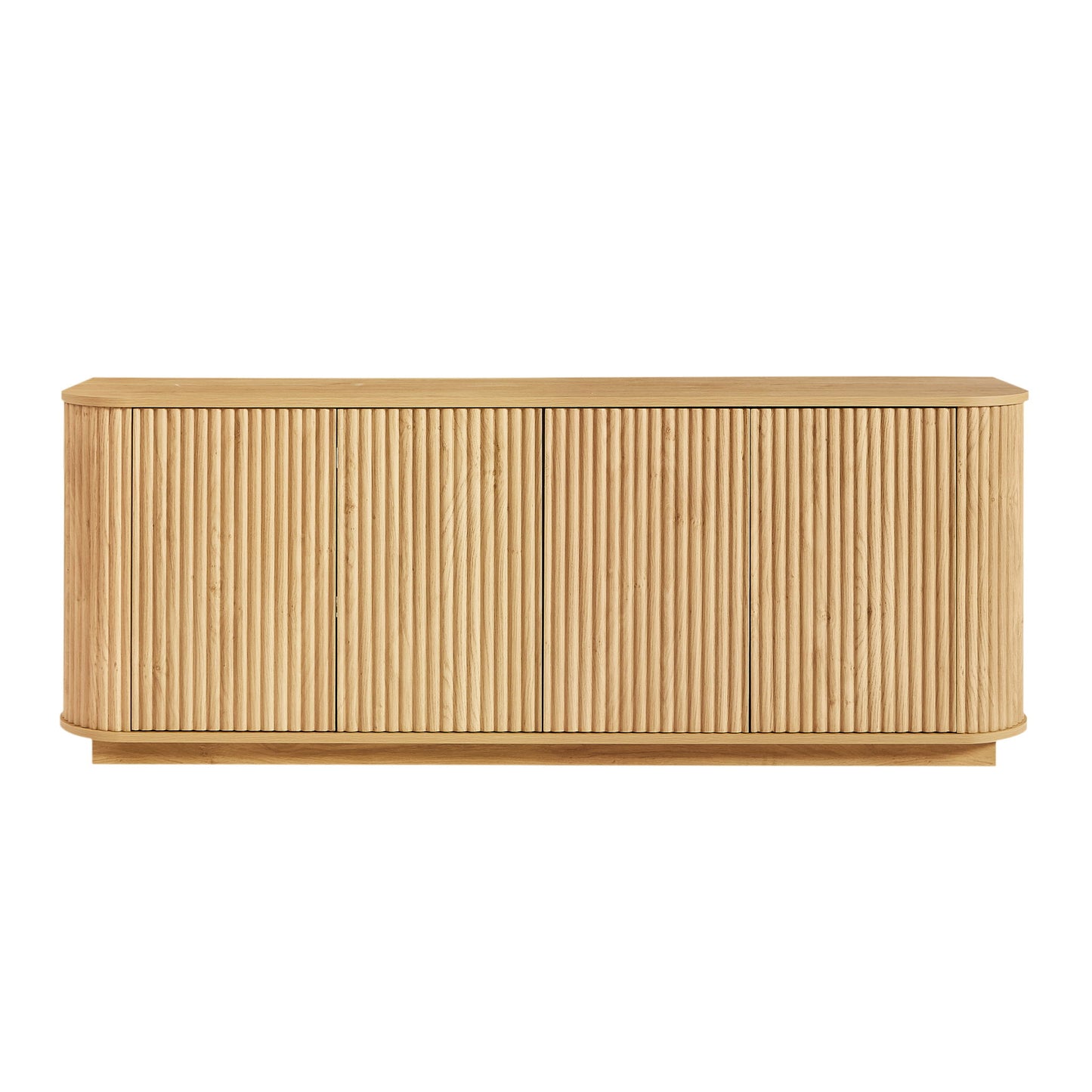 Contemporary Sideboard Storage Cabinet TV Stand With Wave Pattern