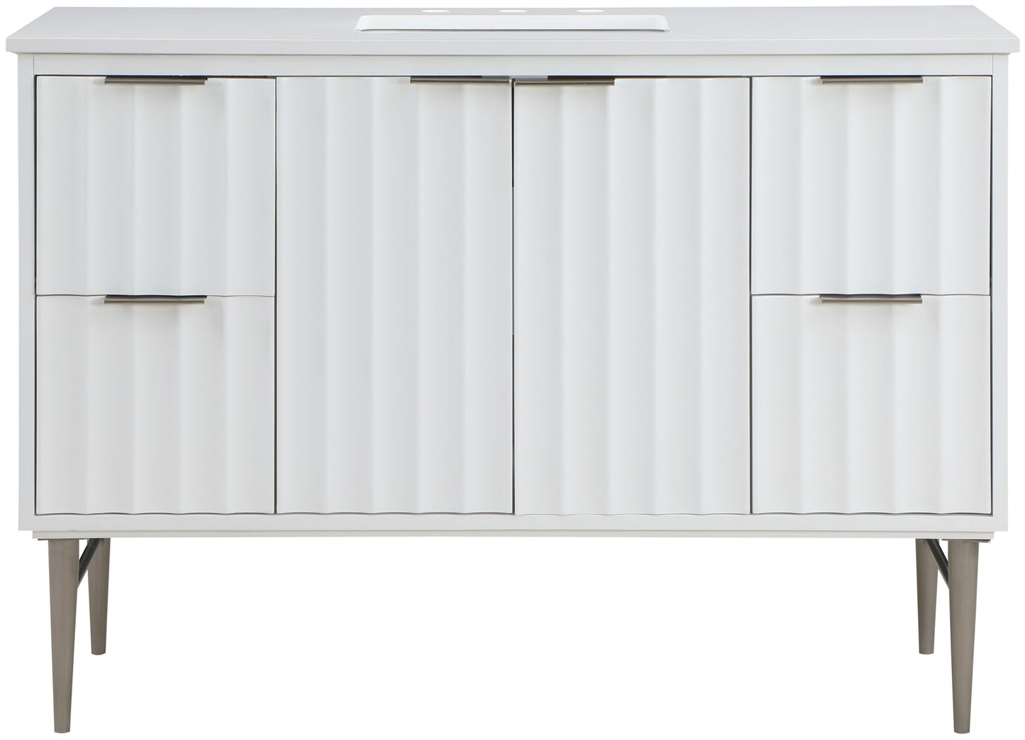 Modernist - Bathroom Vanity With Chrome Legs