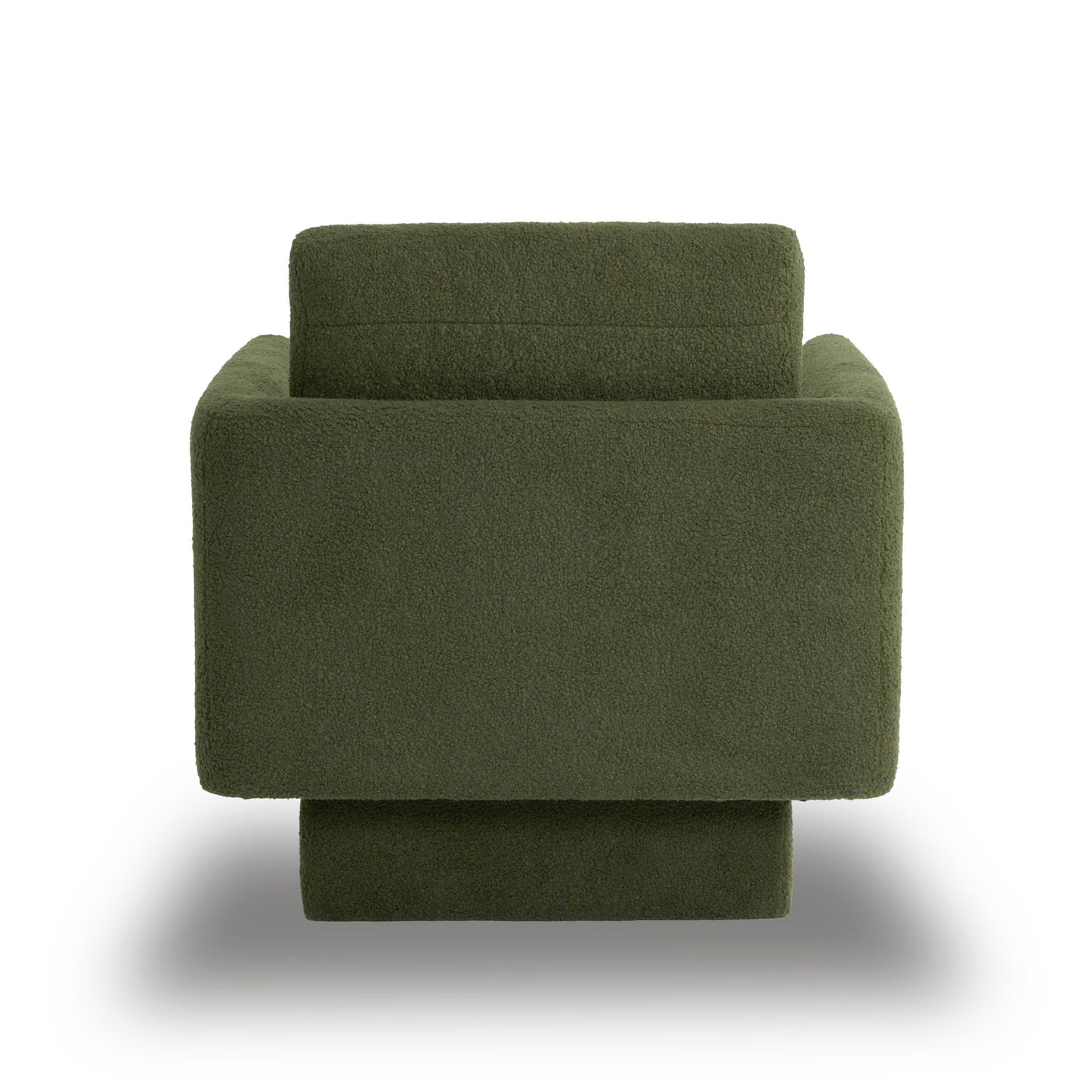 360° Modern Swivel Accent Chairs Round Armchair, Thick Padded Lounge Sofa Upholstered Comfy (Set of 2) - Green