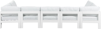 Nizuc - Outdoor Patio 7 Piece Modular Sectional With White Frame