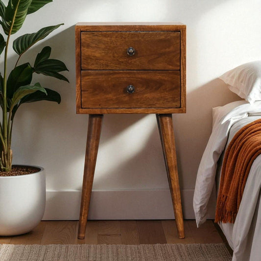 Mini 2 Drawer Nightstand