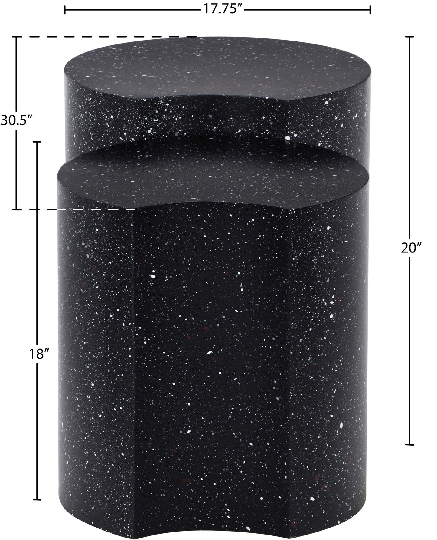 Dimple - Modular End Table - Terazzo Finish