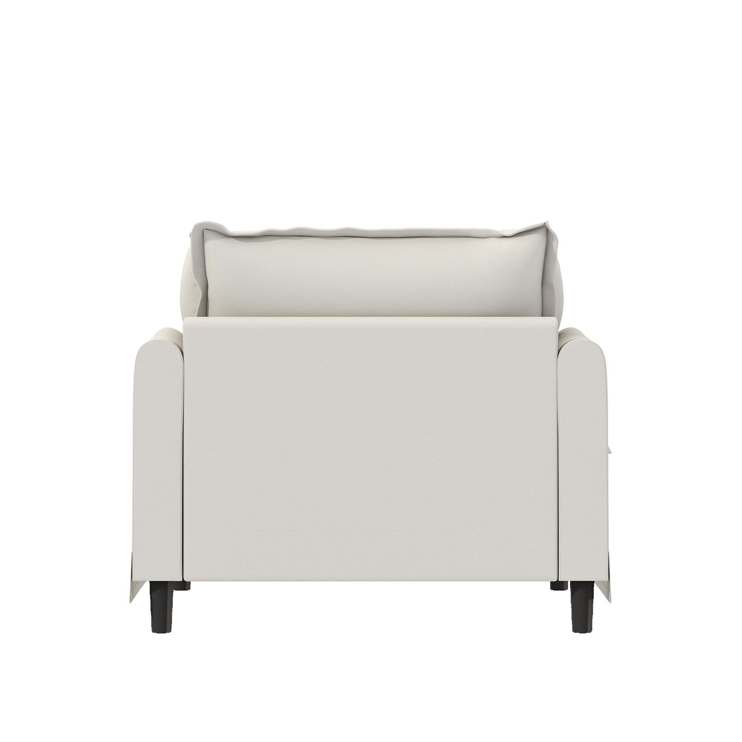 Oversized Single Seat Sofa Module For Modular Sectional Wide Seat, Armchair With Pillows Modern Upholstered Comfy Single Couch Lounge - Beige