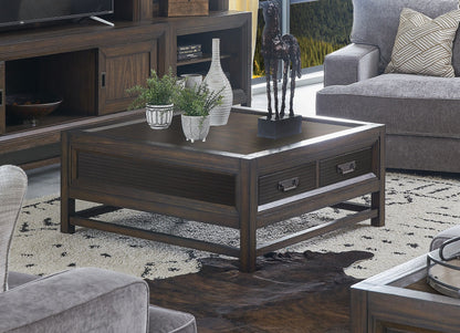 2 Drawer Coffee Table - 2 Tone Brown