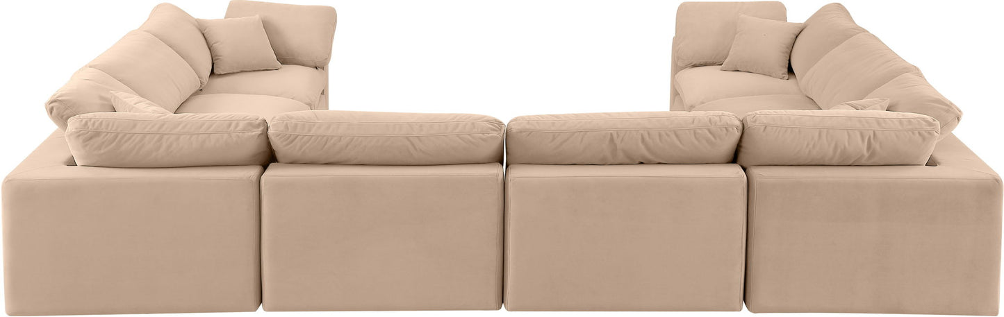 Comfy - 8 Piece Velvet Modular Sectional