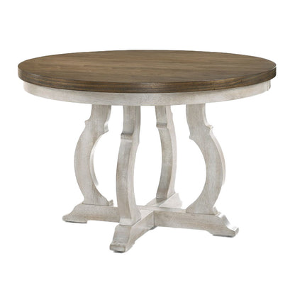 Cillin - Round Dining Table - Walnut & Antique White