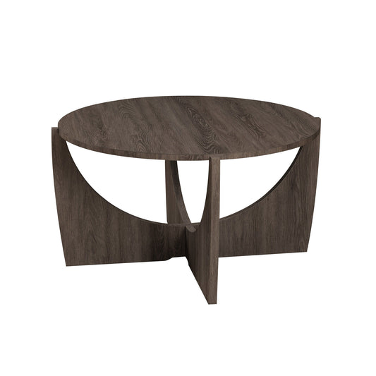 Open Arch Base Round Coffee Table - Cerused Ash