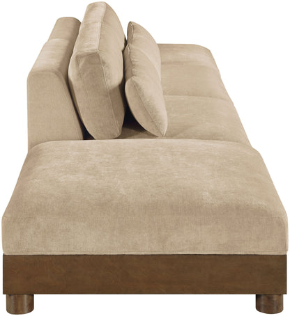Turin - Chenille Fabric Upholstered Modular Sectional - Beige