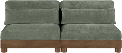 Turin - Chenille Fabric Upholstered Modular Sectional - Green