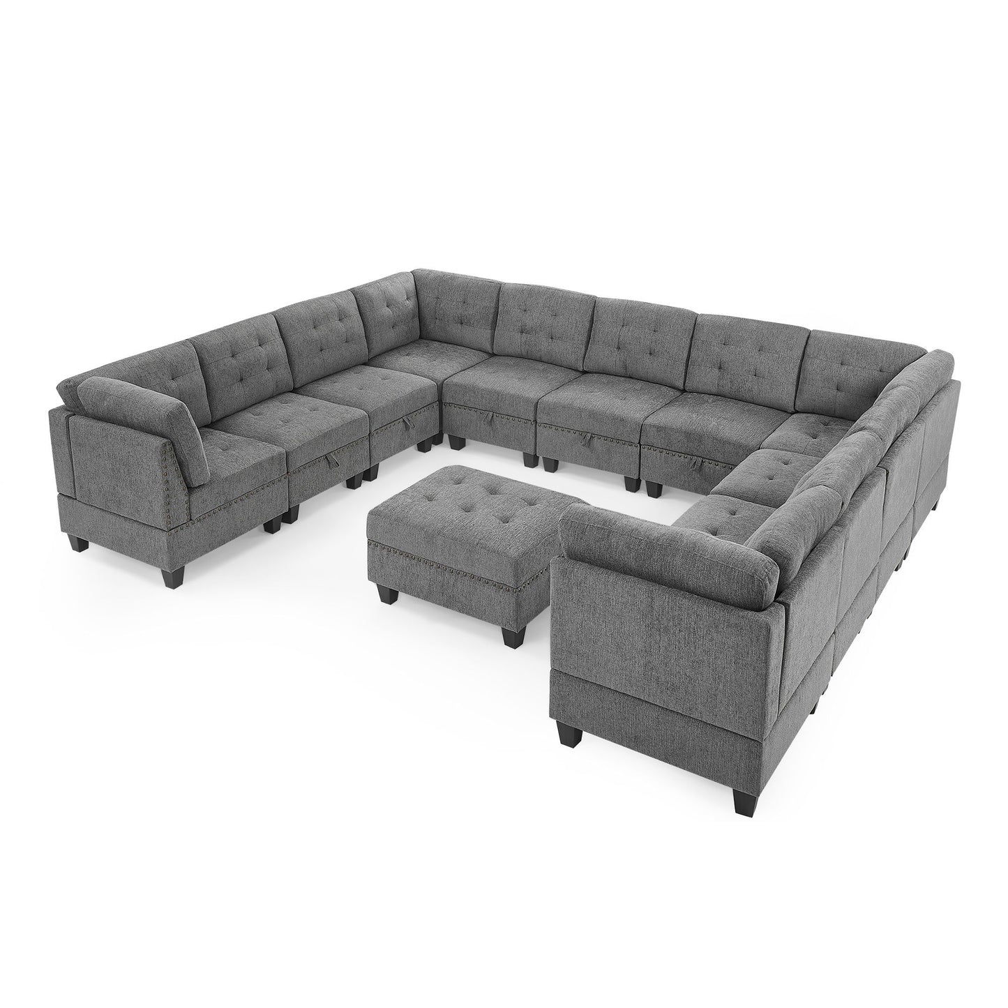 Modular Sectional Sofa With Diy Combination And Storage