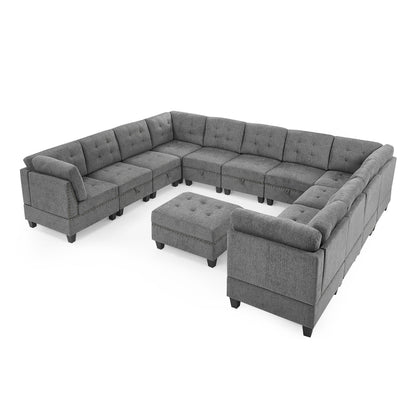 Modular Sectional Sofa With Diy Combination And Storage