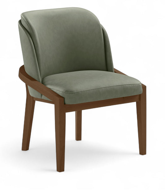 Navo - Vegan Leather Upholstered Dining Chair - Green