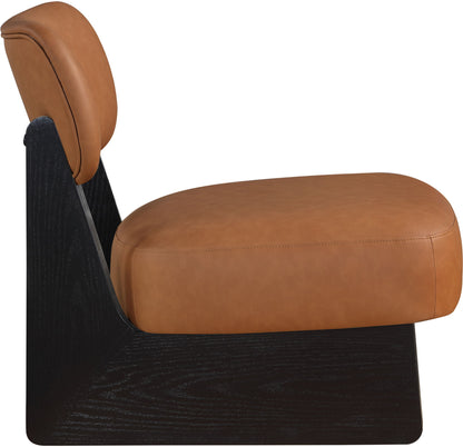 Vetra - Vegan Leather Upholstered Accent Chair With Black Base