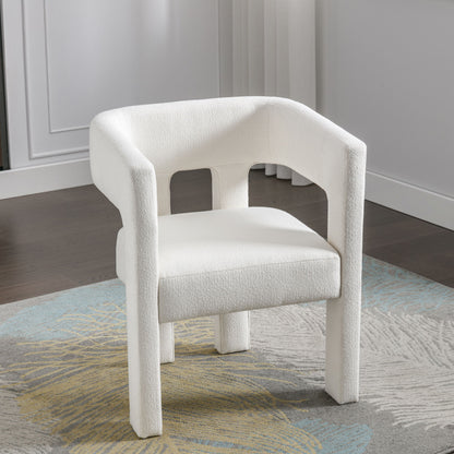 Contemporary Designed Fabric Upholstered Accent Chair Dining Chair For Living Room, Bedroom, Dining Room (Set of 2) - Beige